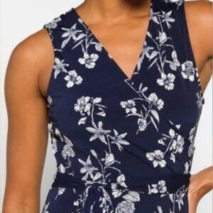 41 Hawthorn Navy Floral Faux Wrap Dress